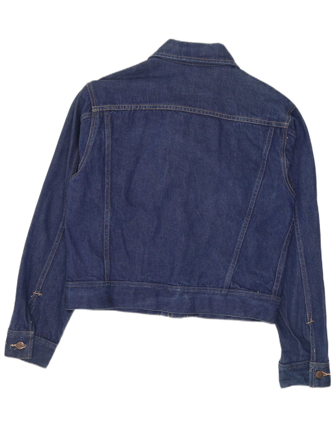 Jaqueta jeans feminina vintage IT 50 XL algodão azul marinho