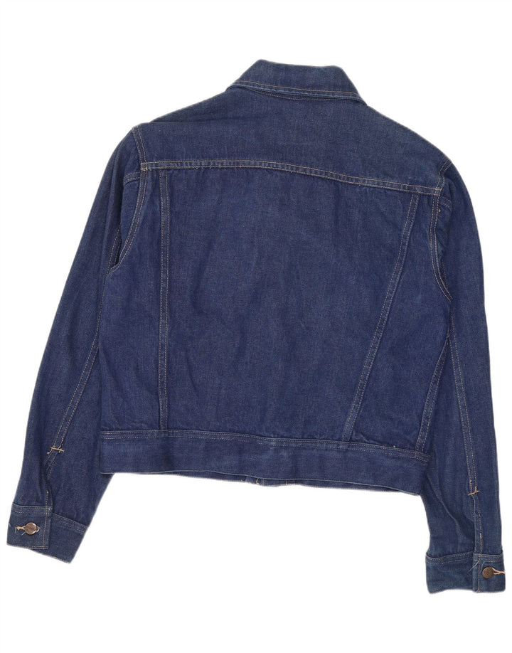 Jaqueta jeans feminina vintage IT 50 XL algodão azul marinho