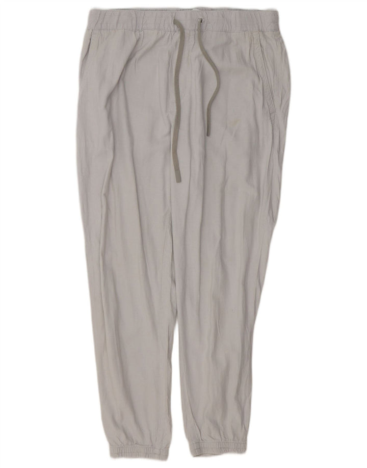 Calça jogger feminina Zara Chino grande W32 L28 cinza
