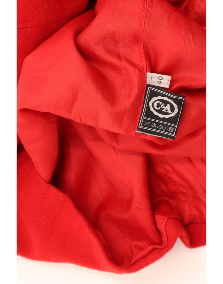 Jaqueta blazer feminina C&A com peito duplo EU 40 poliéster vermelho médio