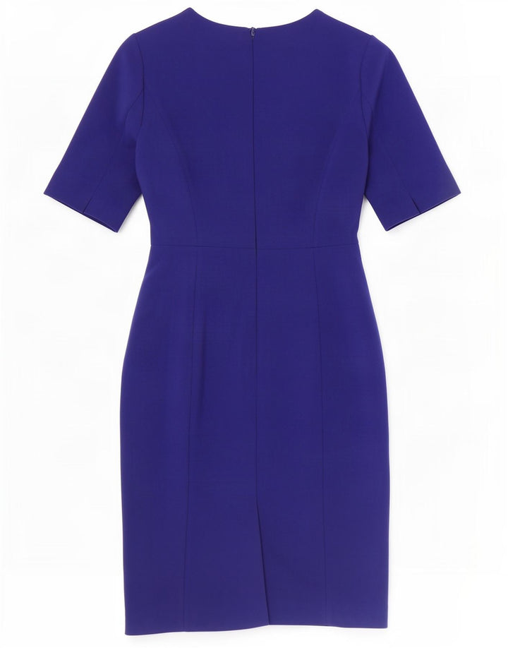 Vestido bainha feminino Hobbs UK 10 pequeno azul poliéster
