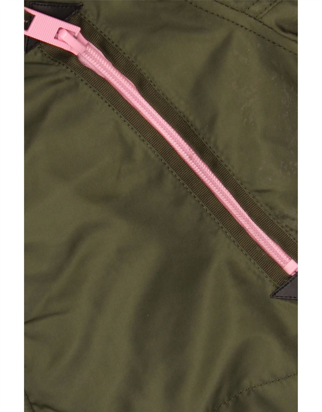 Jaqueta parka feminina SUPERDRY com capuz Reino Unido 14 nylon cáqui médio