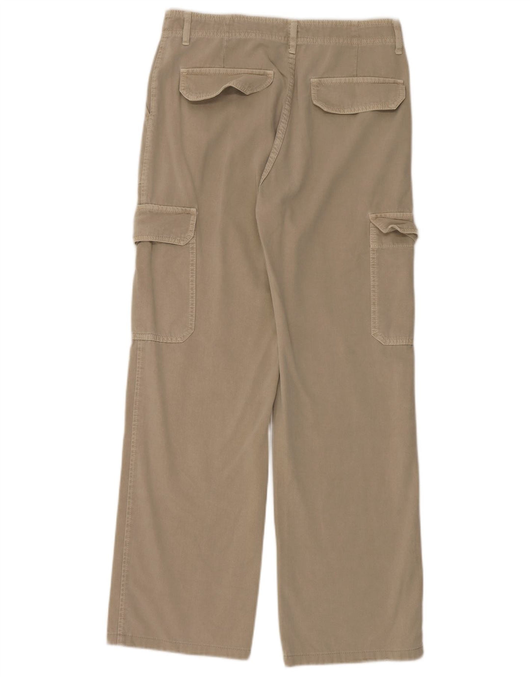 Calça cargo reta feminina Zara EU 40 médio W30 L32 algodão cinza
