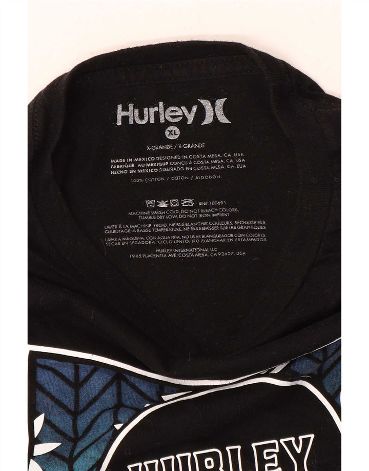 Camiseta gráfica masculina Hurley XL preta