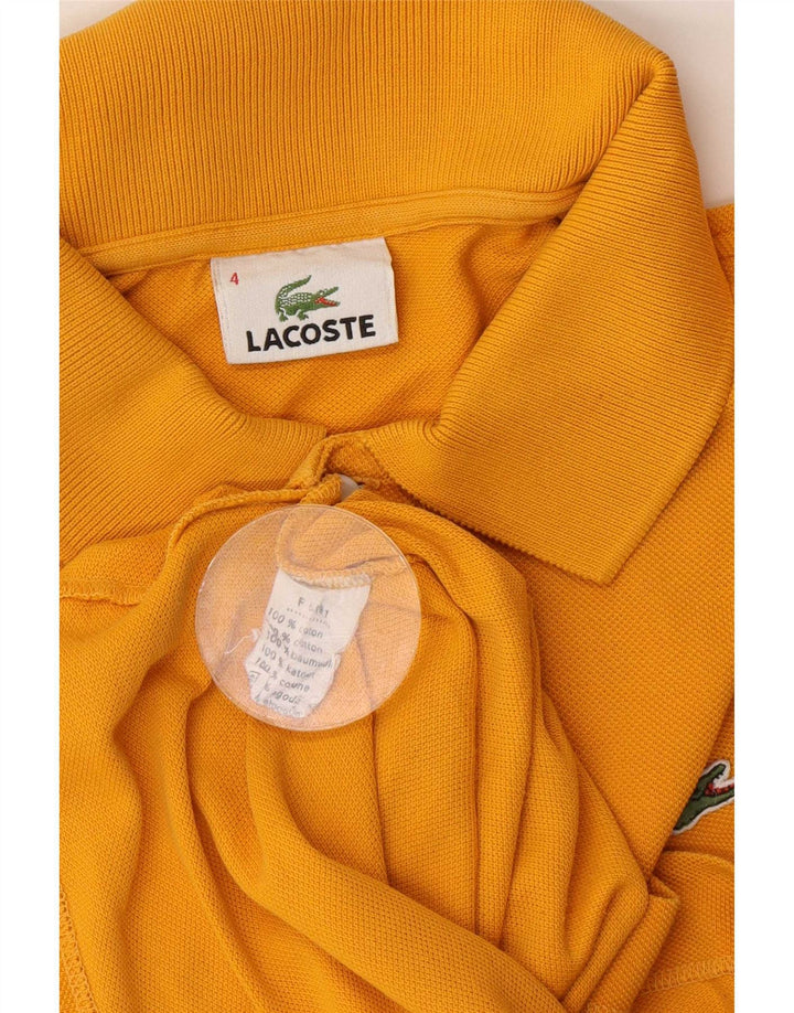 Camisa polo masculina Lacoste tamanho 4 médio algodão laranja