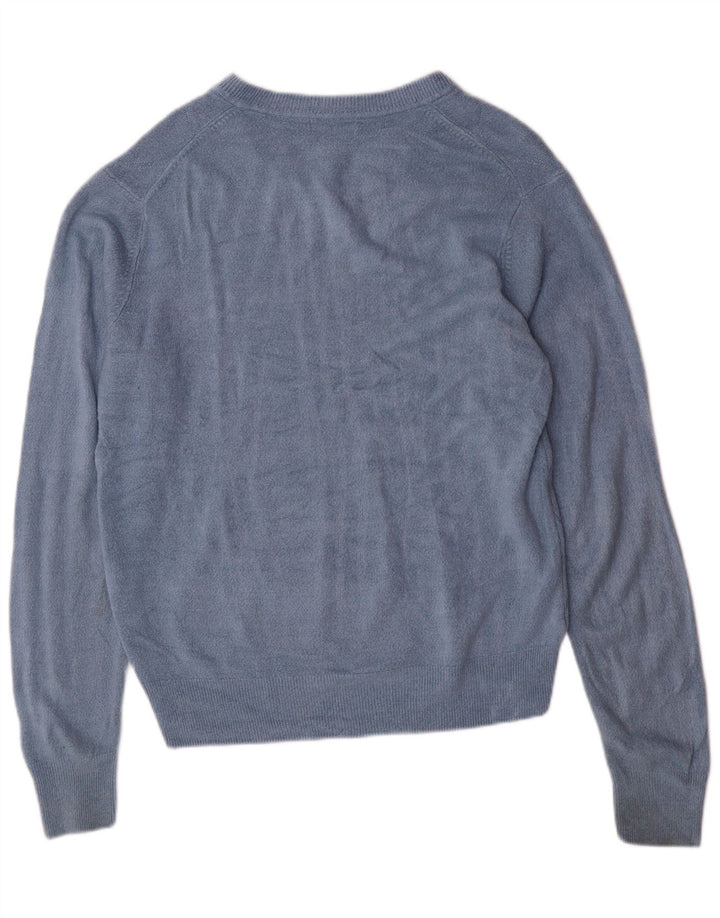 Suéter masculino Dockers com decote em V pequeno azul argyle/acrílico diamante