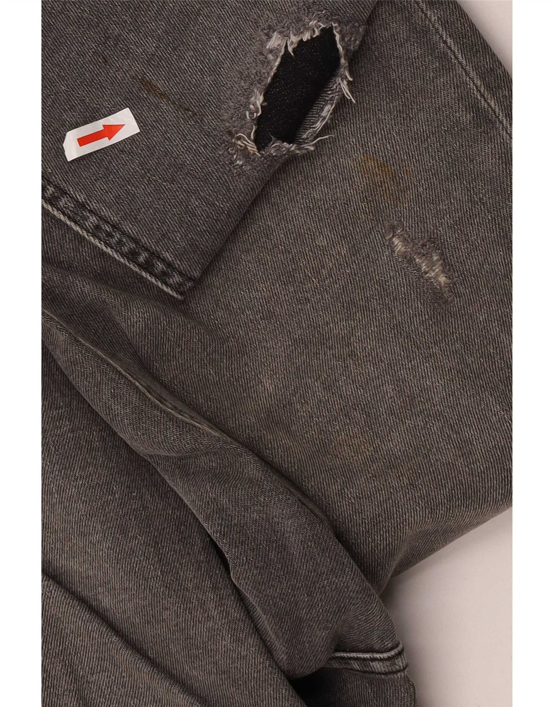 Zara Mens Distressed Slim Jeans EU 40 Médio W31 L31 Algodão Cinza