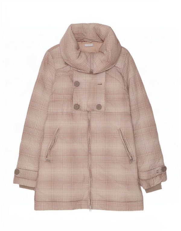 Casaco acolchoado feminino Billabong UK 12 Houndstooth médio multicolorido