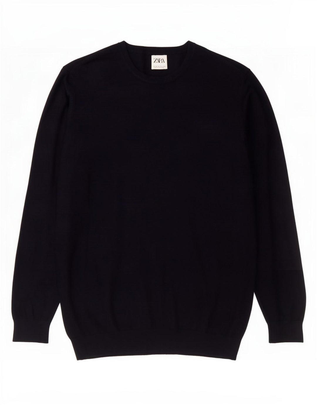 Zara Suéter masculino com gola redonda médio azul marinho