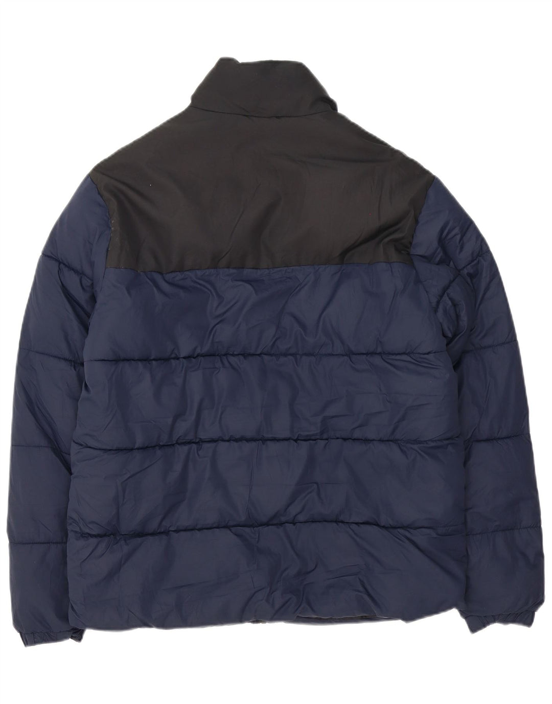 Jaqueta acolchoada masculina Jack & Jones Reino Unido 38 bloco colorido azul marinho médio