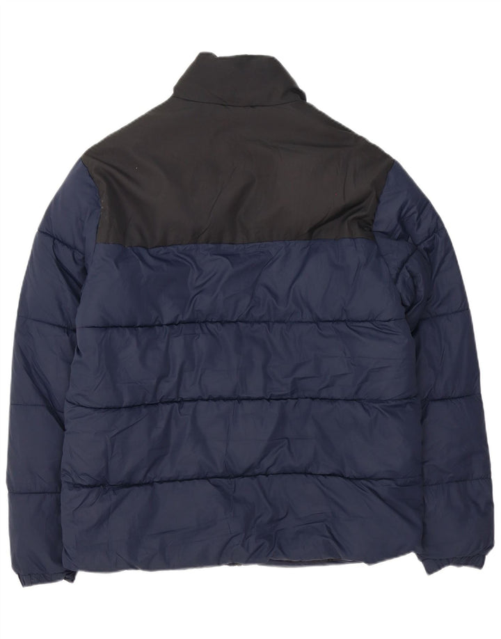 Jaqueta acolchoada masculina Jack & Jones Reino Unido 38 bloco colorido azul marinho médio