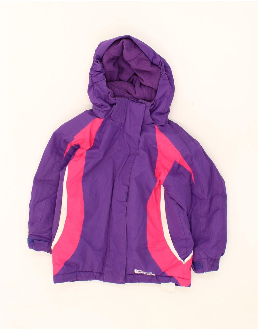 MOUNTAIN WAREHOUSE Girls Hooded Windbreaker Jacket 3-4 Years Purple Vintage Mountain Warehouse and Second-Hand Mountain Warehouse from Messina Hembry 
