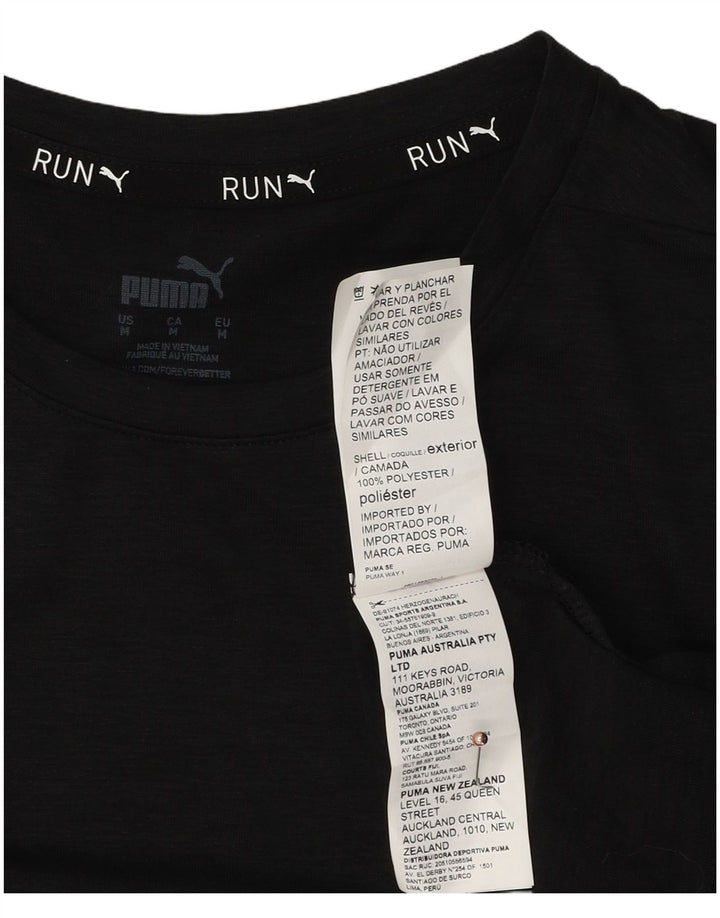 Puma Camiseta Masculina Top Médio Poliéster Preto