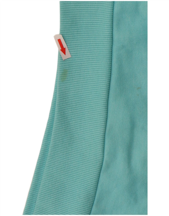 WEIRD FISH Suéter feminino com capuz gráfico Reino Unido 10 pequeno algodão turquesa