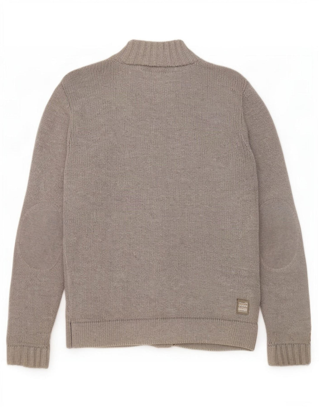 Suéter cardigã masculino Jack & Jones algodão listrado cinza médio