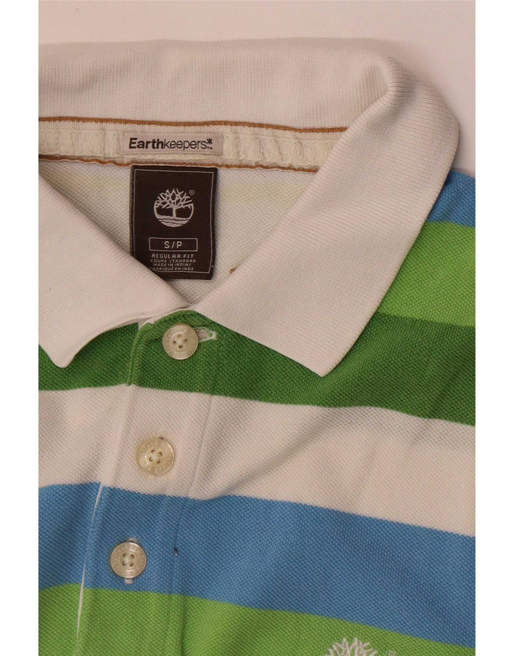 Camisa polo masculina Timberland Regular Fit pequena listrada multicolorida