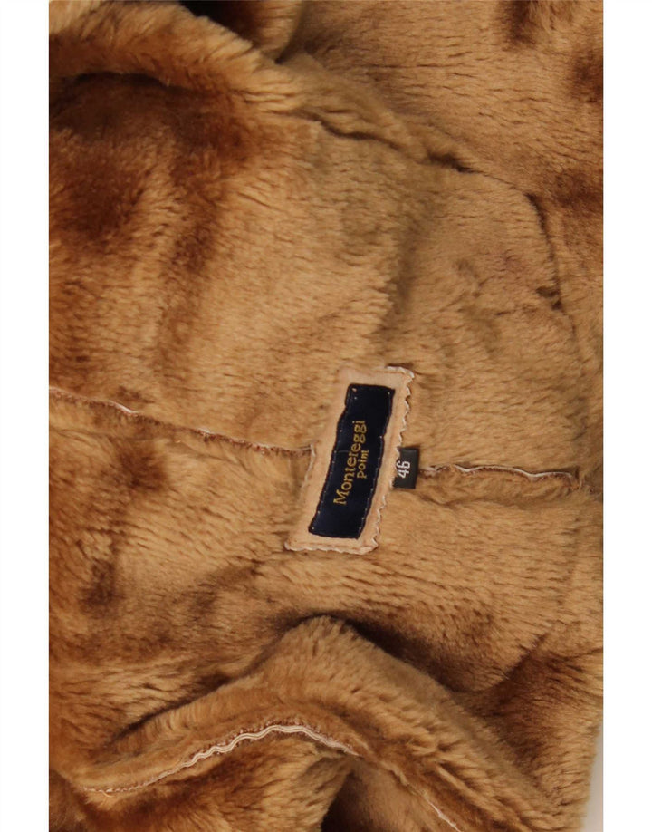 Casaco feminino Montereggi Shearling IT 46 grande couro bege