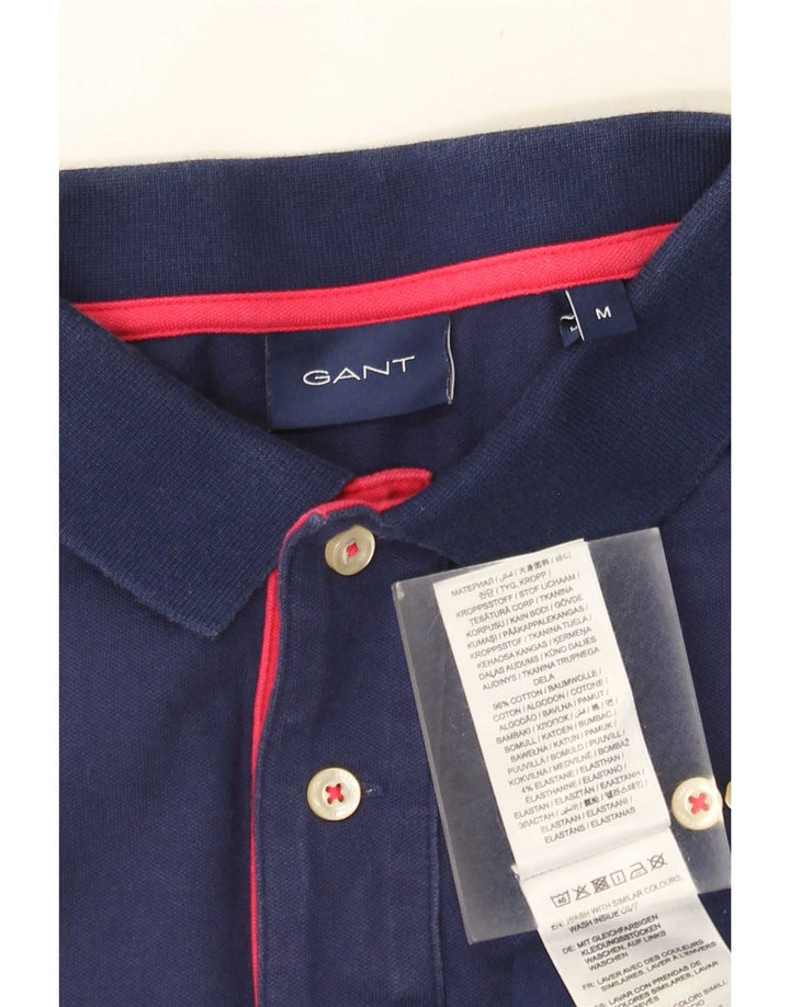 Camisa polo masculina Gant médio algodão azul marinho