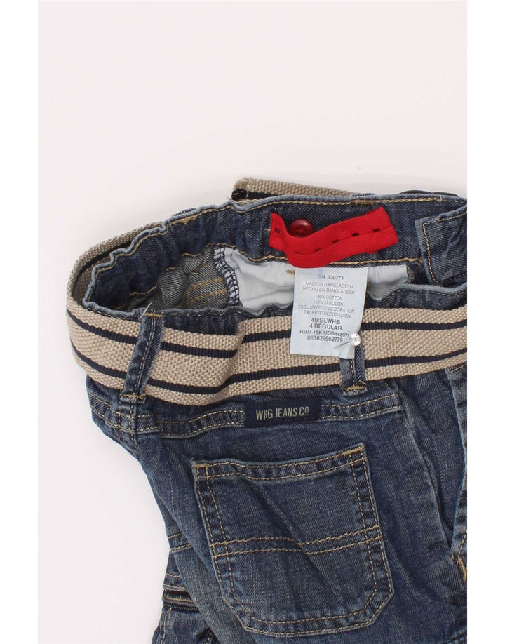 Shorts jeans cargo Wrangler Boys 3-4 anos W22 algodão azul