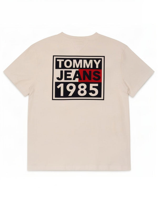 Tommy Hilfiger Camiseta masculina gráfica Top XL algodão branco