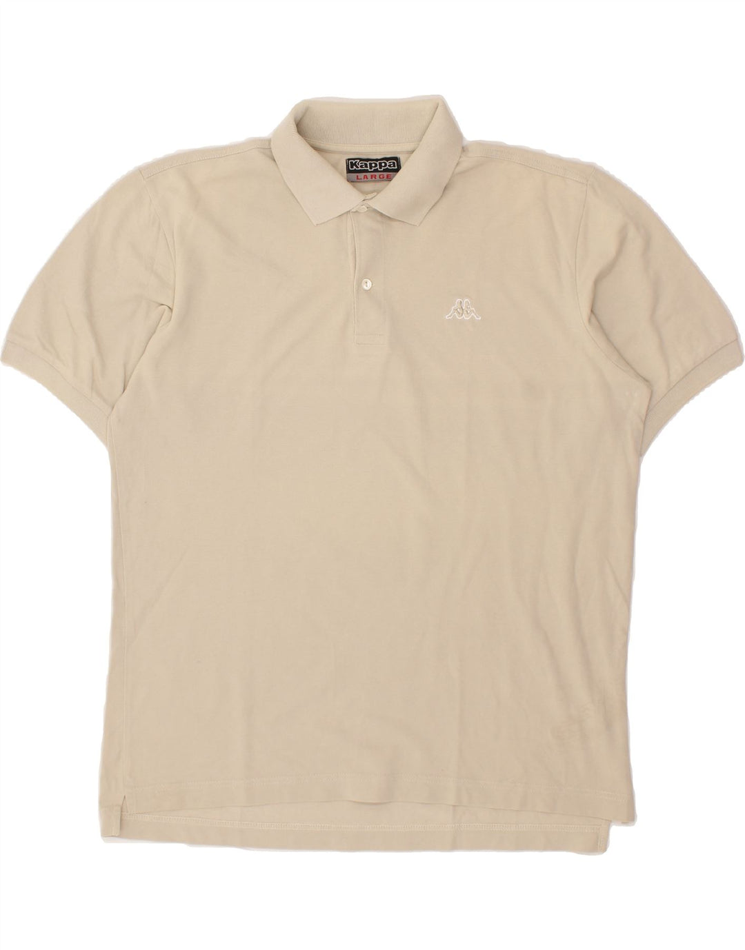 KAPPA Mens Polo Shirt Large Beige Cotton Vintage Kappa and Second-Hand Kappa from Messina Hembry 