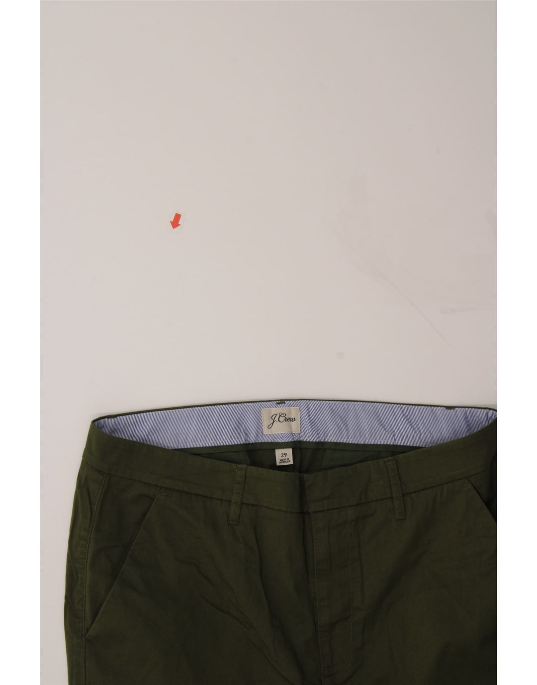 J. CREW Womens Slim Chino Trousers W29 L28 Khaki Cotton Vintage J. Crew and Second-Hand J. Crew from Messina Hembry 