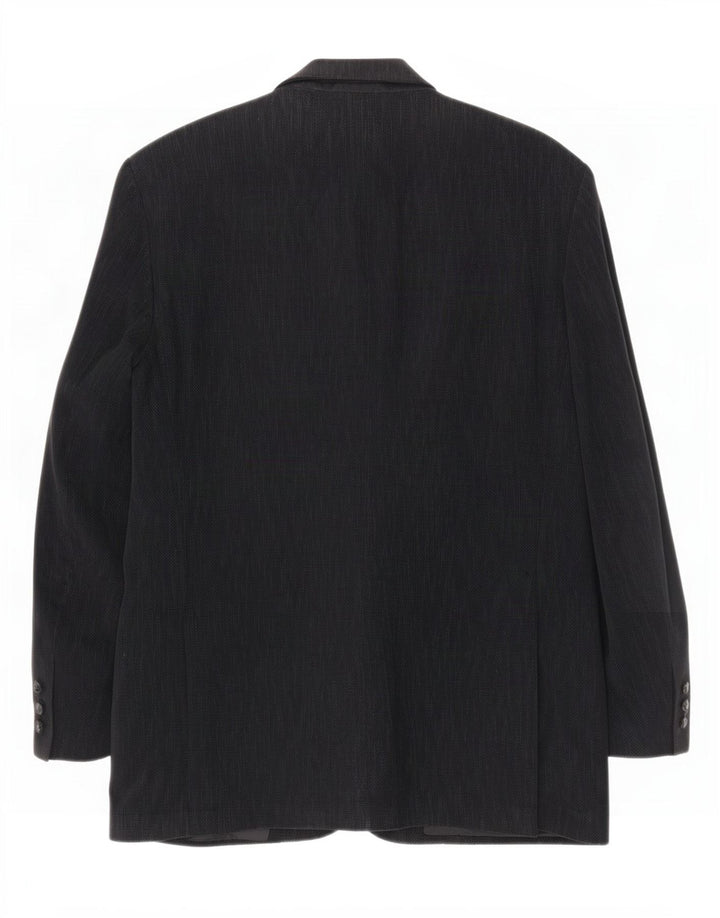 Jaqueta Marks & Spencer masculina St. Michael Blazer Reino Unido 42 grande preta manchada