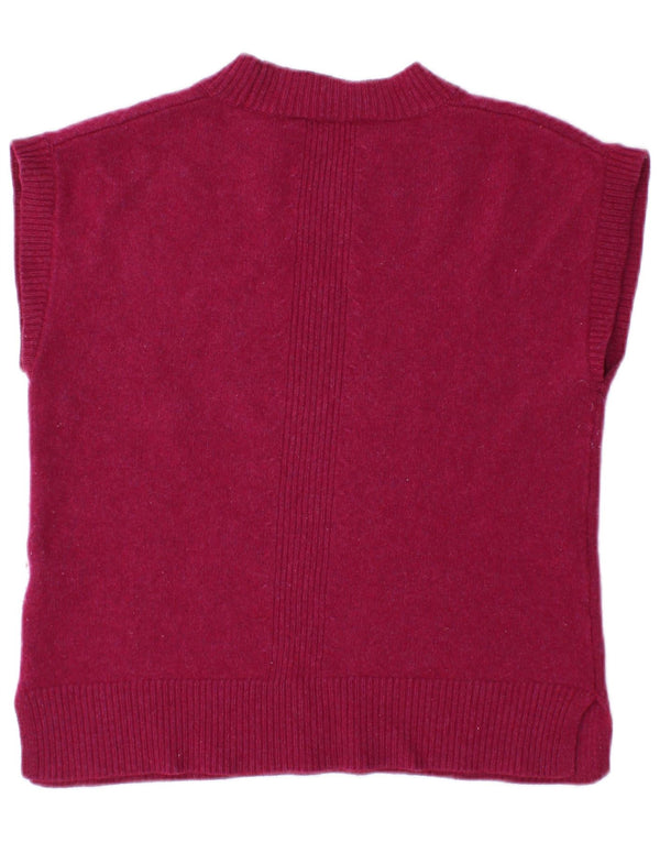 Crew Clothing Colete feminino regata UK 10 pequena lã rosa