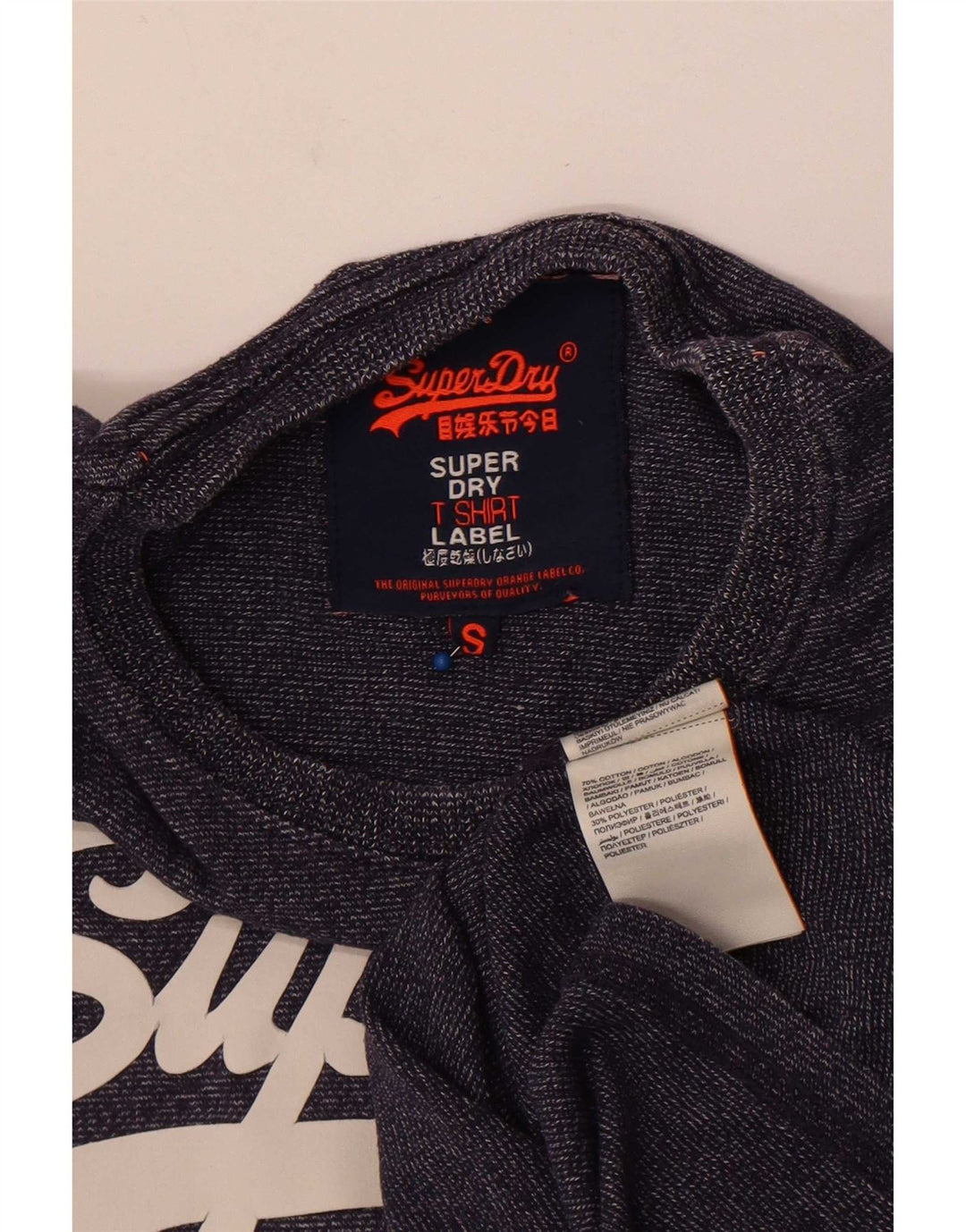Superdry camiseta masculina gráfica top pequeno algodão azul marinho