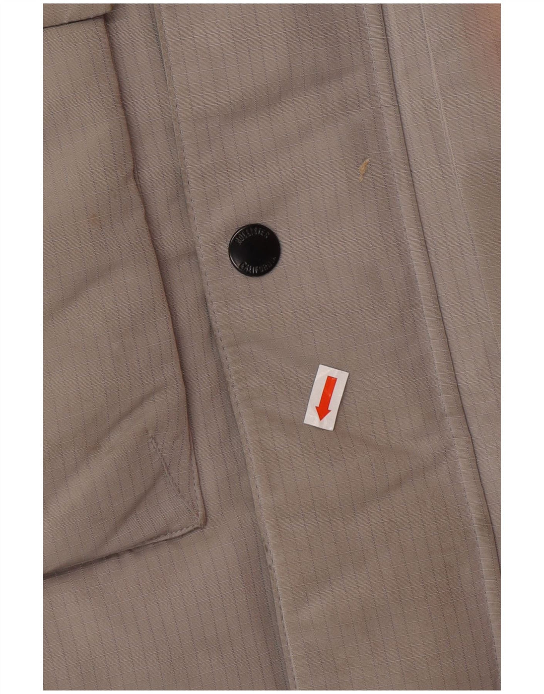 Jaqueta masculina acolchoada com capuz HOLLISTER UK 40 poliéster cinza grande