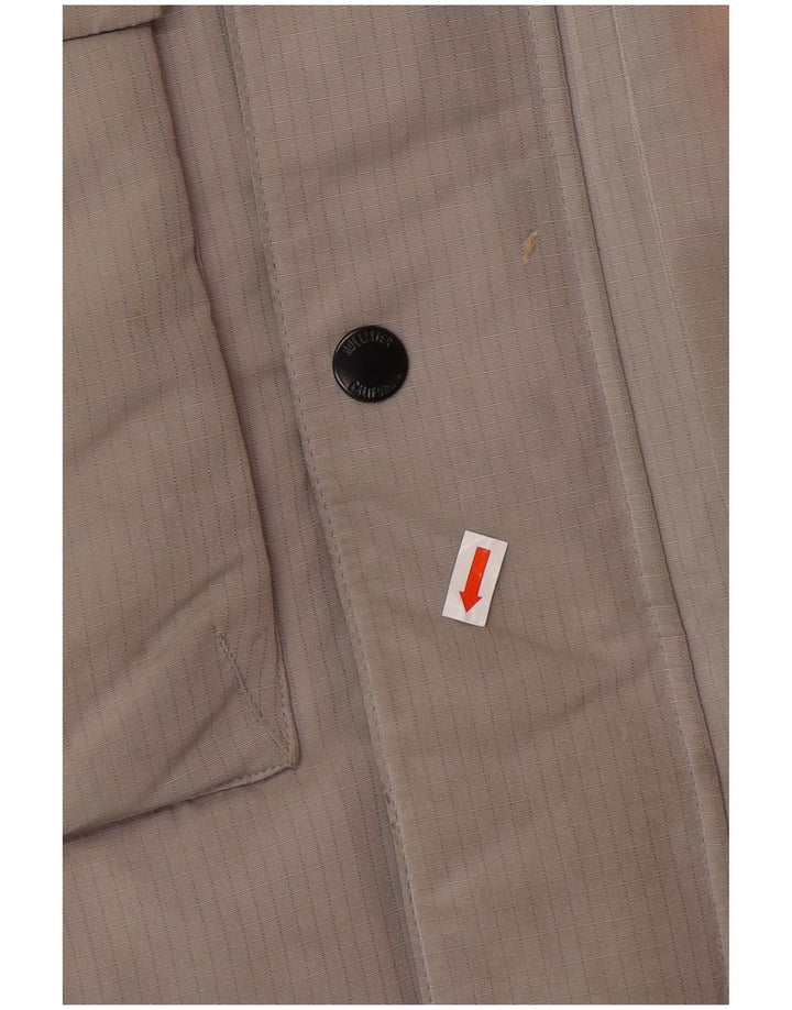 Jaqueta masculina acolchoada com capuz HOLLISTER UK 40 poliéster cinza grande