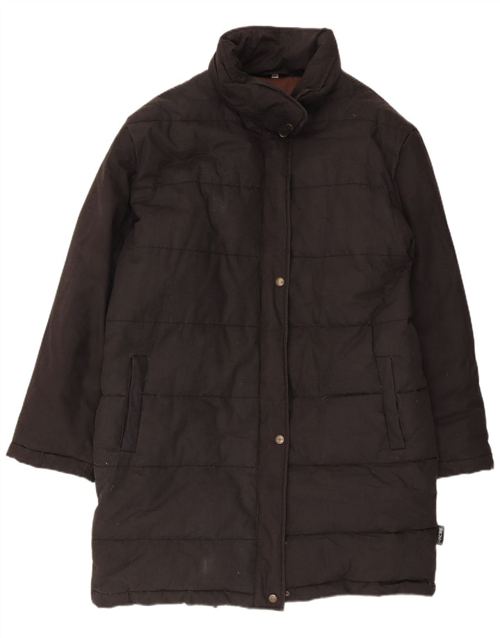 Casaco acolchoado feminino Brugi IT 46 grande poliéster preto