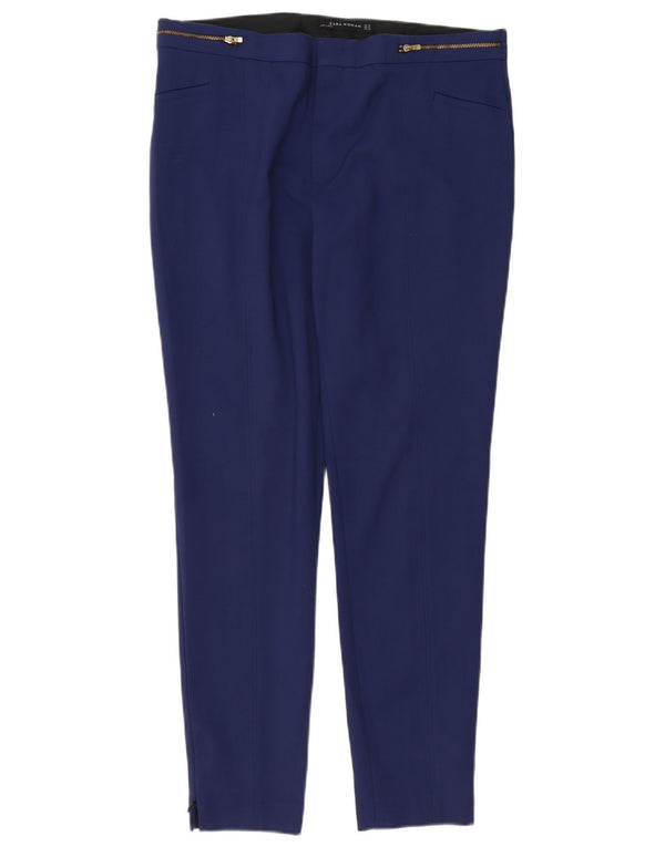 Zara Calça feminina casual slim XL W32 L30 algodão azul marinho