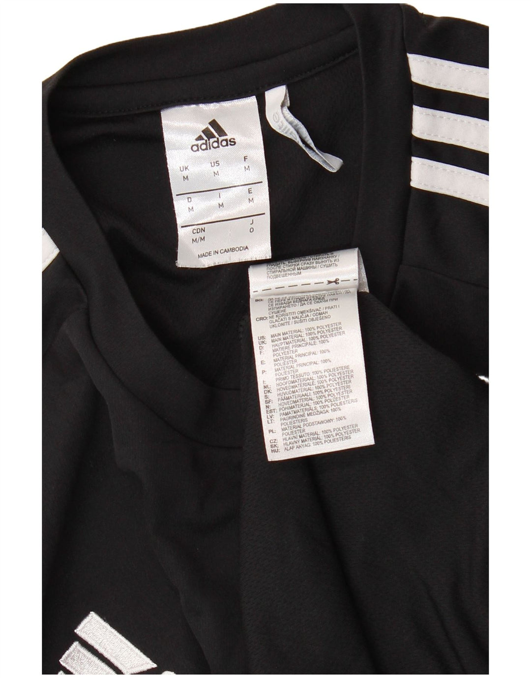 Camiseta Adidas Masculina Climalite Top Médio Preto Colourblock Poliéster
