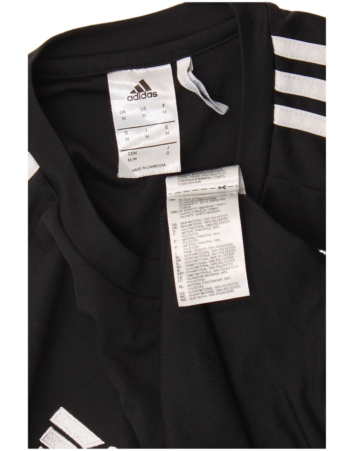 Camiseta Adidas Masculina Climalite Top Médio Preto Colourblock Poliéster