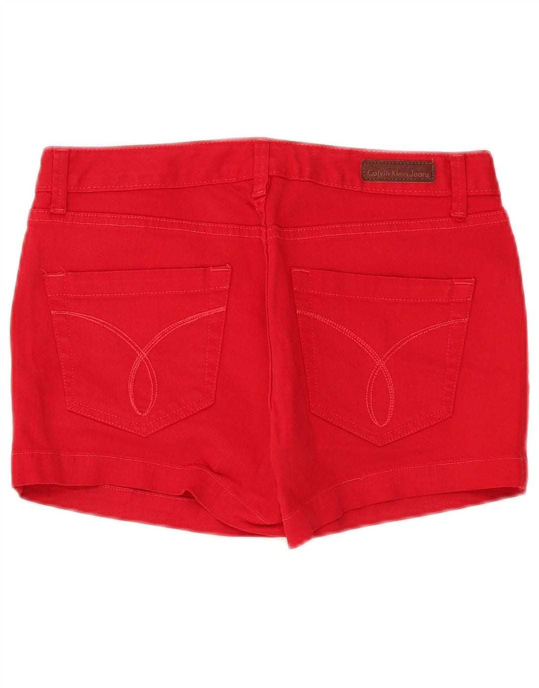 Shorts jeans feminino Calvin Klein W26 pequeno algodão vermelho
