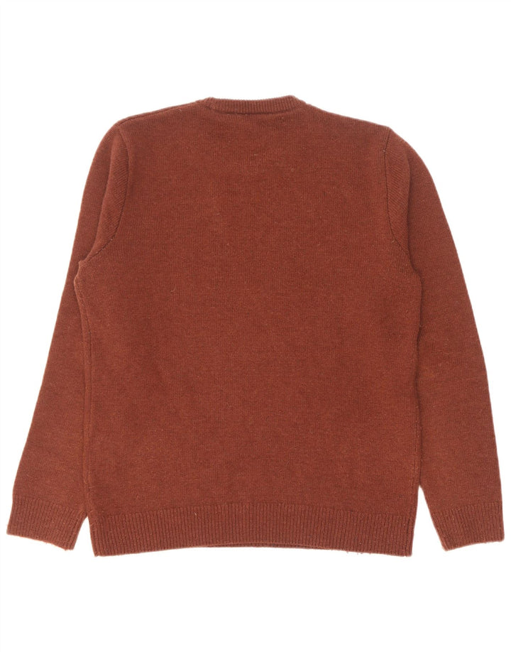 Suéter masculino Carhartt com gola redonda, lã de carneiro marrom médio