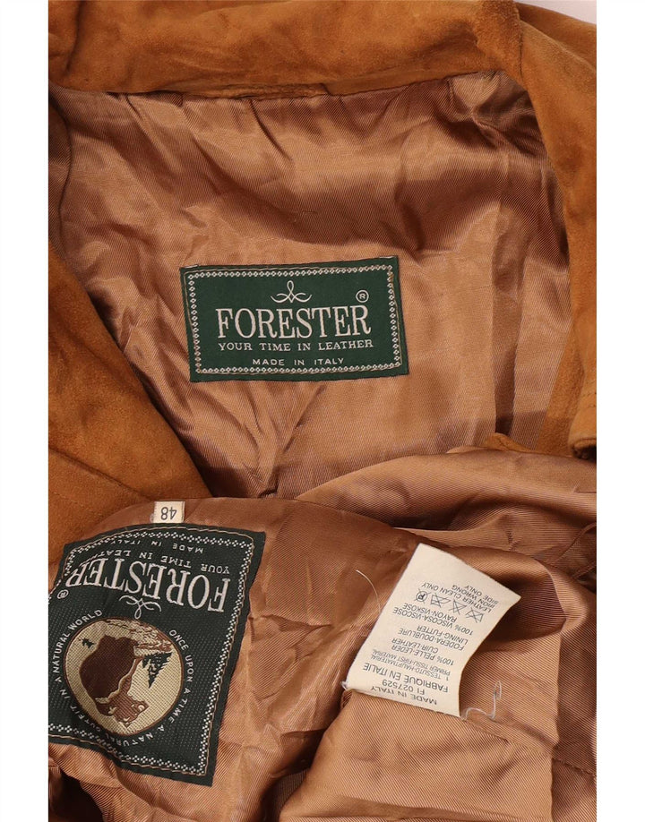Sobretudo feminino Forester Oversized IT 48 XL couro marrom