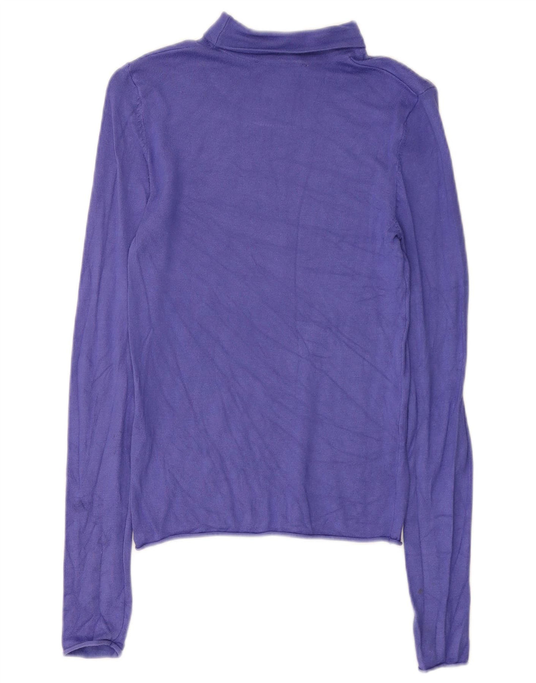 Top feminino Zara de manga comprida UK 8 pequeno roxo viscose