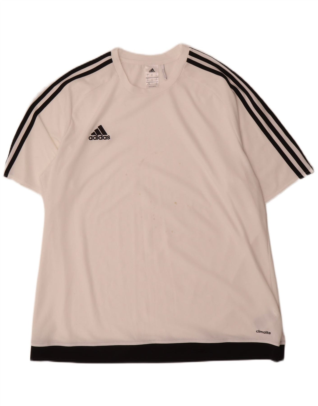 Adidas Masculino Climalite Camiseta Top XL Branco Colourblock Poliéster