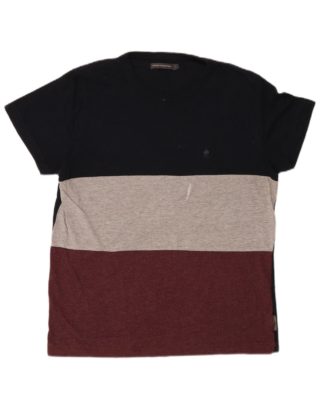 FRENCH CONNECTION Womens T-Shirt Top UK 16 Large Multicoloured Colourblock