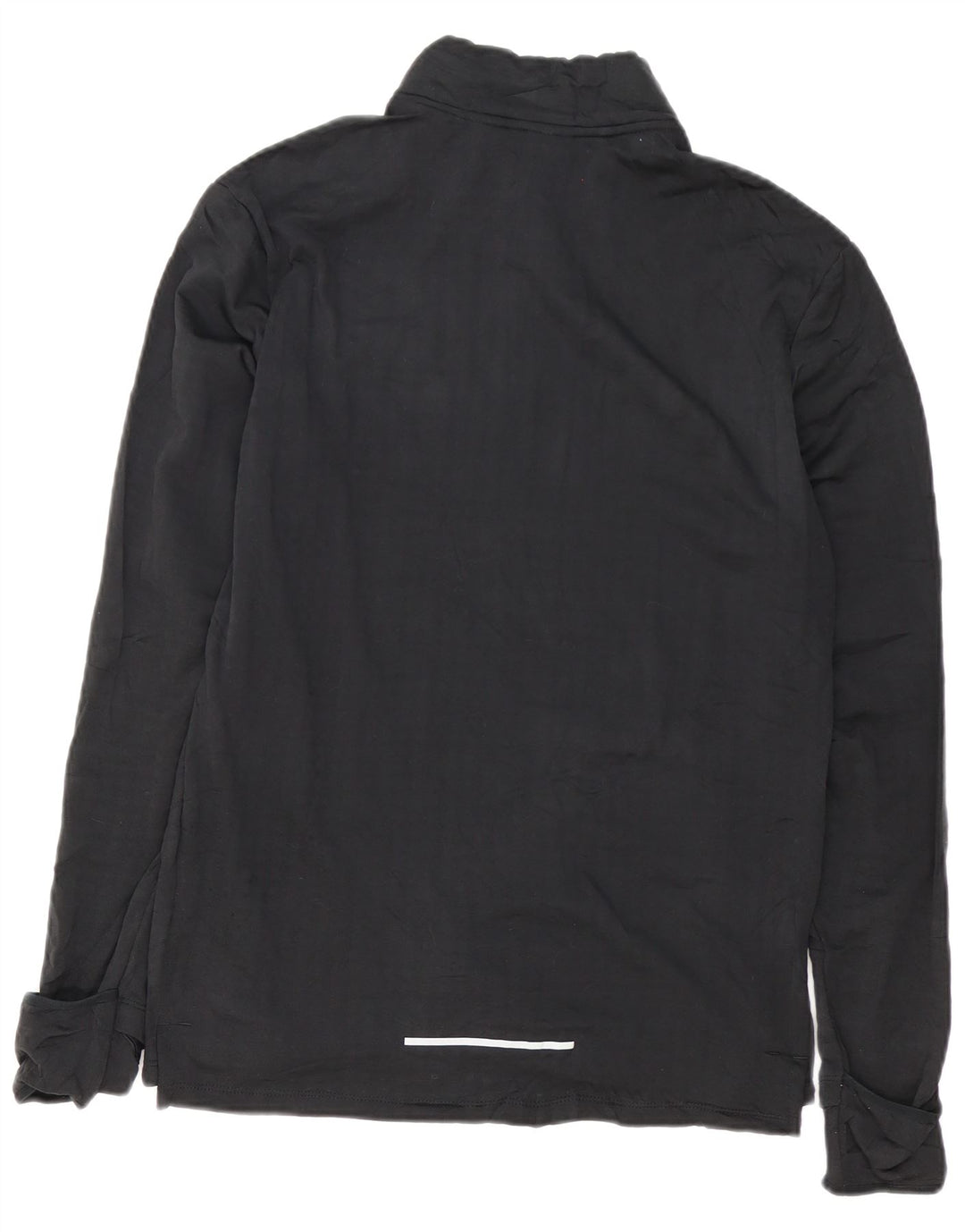 NIKE Masculino Zip Neck Pullover Treino Top Médio Preto Poliéster