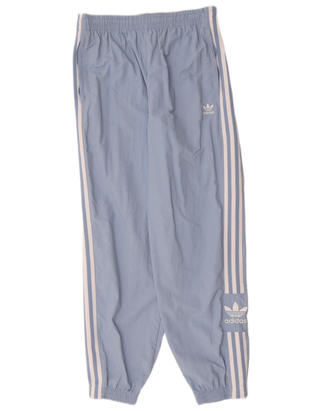 Calça de treino feminina Adidas Joggers UK 14 poliéster azul médio