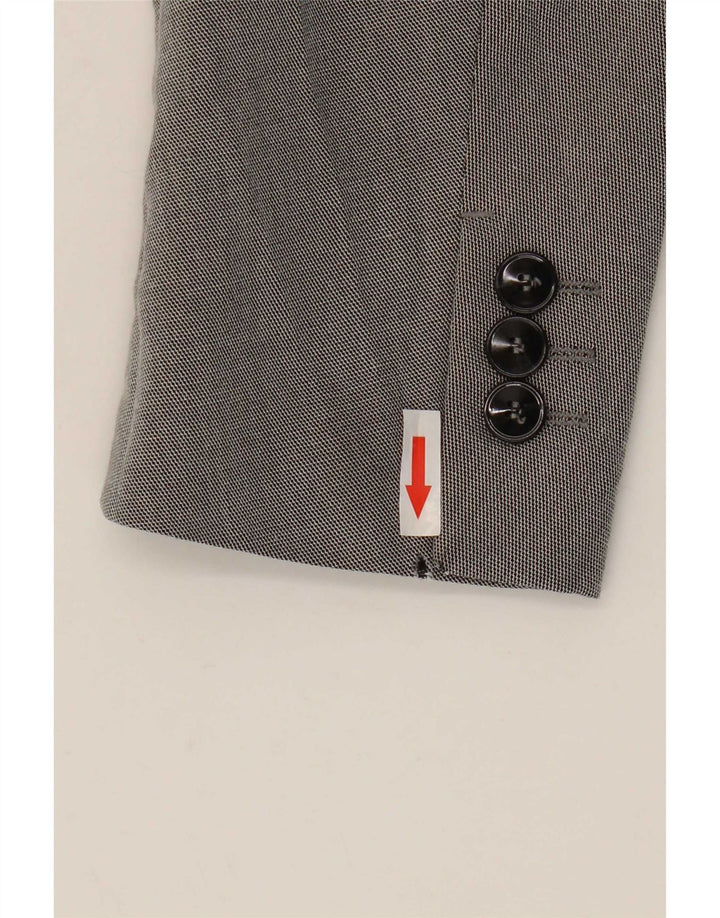 Jaqueta blazer masculina Zara com 1 botão EU 50 cinza médio