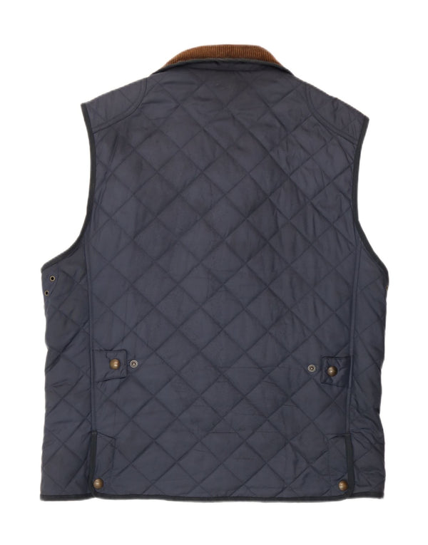 Colete acolchoado masculino Polo Ralph Lauren UK 40 grande poliéster azul marinho