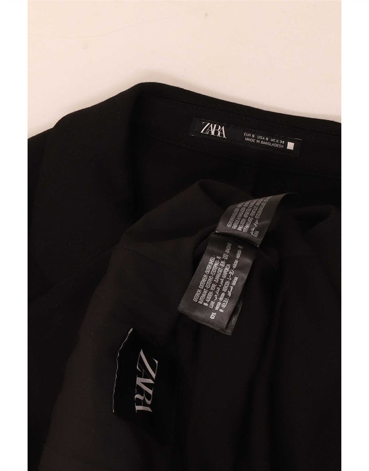 Jaqueta blazer masculina Zara com 2 botões UK 36 pequena preta viscose clássica