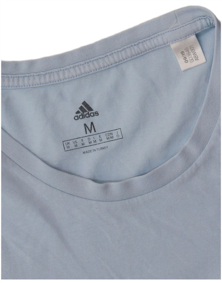 ADIDAS Mens Graphic T-Shirt Top Médio Azul