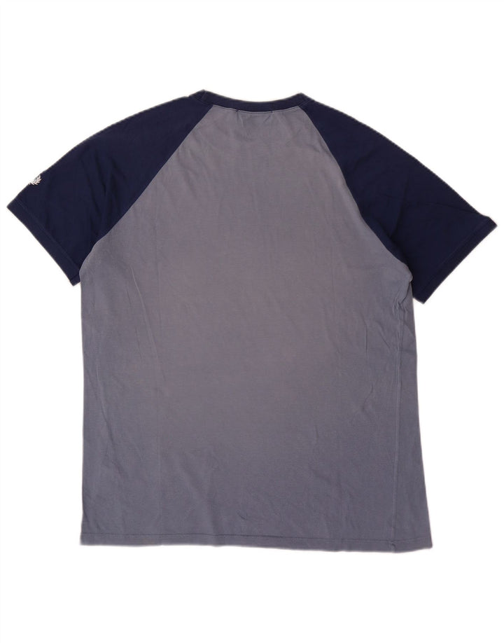 Camiseta gráfica masculina FRED PERRY Top bloco colorido azul médio