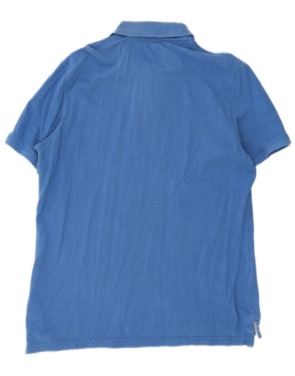 Camisa polo masculina Crew Clothing grande algodão azul