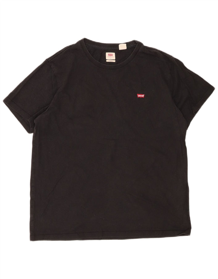 Camiseta masculina padrão LEVI'S grande algodão preto